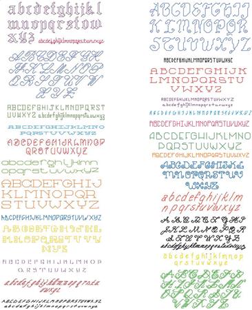 Backstitch Alphabets